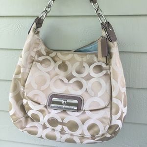 Coach Kristin opt art sateen large hobo bag 16811